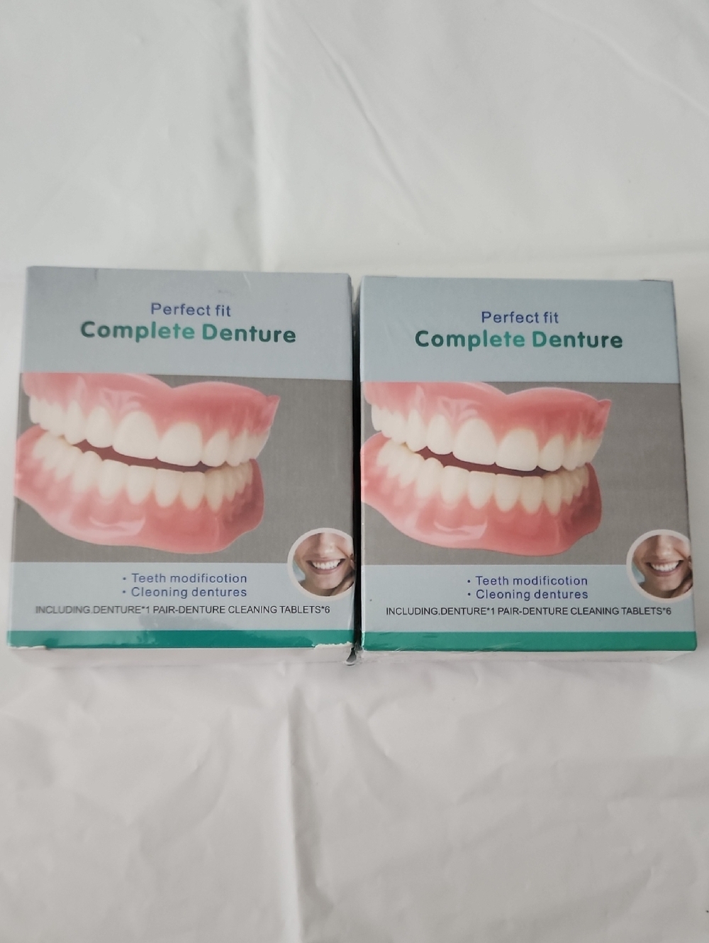 2 Packs-Perfect Fit Smile False Teeth Complete Denture Cleaning Tablets! Sealed!